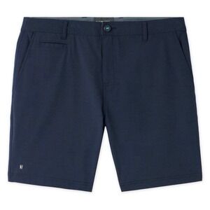 Linksoul Mens amphibian Shorts Size‎ 36 Navy Blue Flat Front Golf Casual
